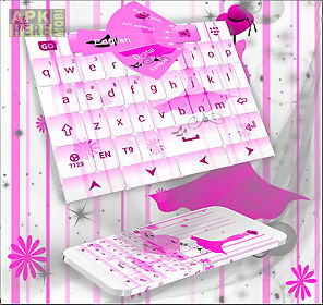 pink keyboard girl theme