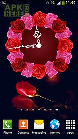 roses clock widget