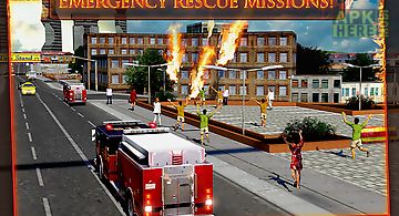 Fire truck emergency rescue 3d