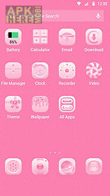 pink girl-apus launcher theme