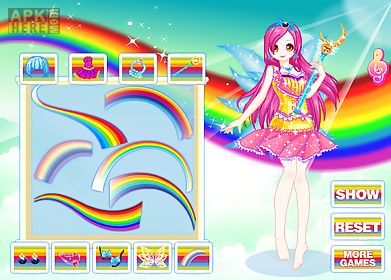 rainbow fashion princess games