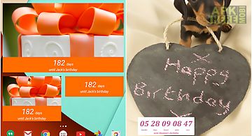 Birthday countdown widget