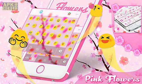 pink flowers for go keyboard