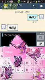 pink butterflies keyboard