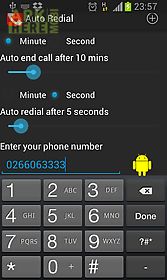 auto redial | call timer