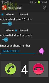 auto redial | call timer