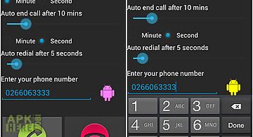 Auto redial | call timer