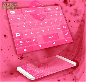 pink keyboard hearts go