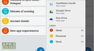 Sync notes - cloud notepad