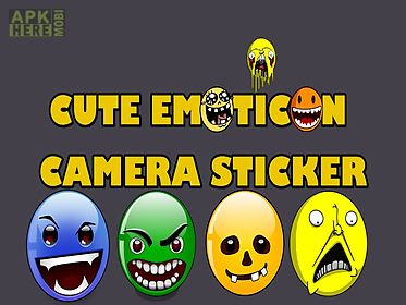 cute emoticon camera sticker