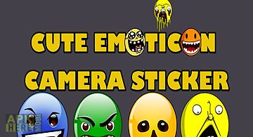 Cute emoticon camera sticker