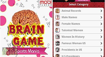 Brain game sports mania