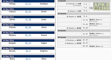 Football nfl score schedule