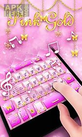 pink gold go keyboard theme