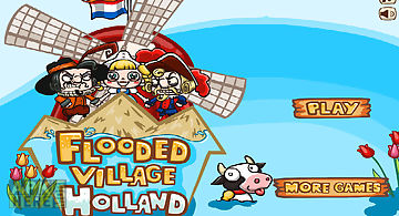 Flooded village holland