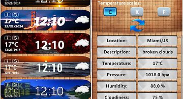 Hd weather and clock widget