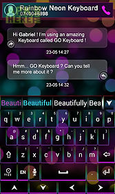 go keyboard rainbow neon theme