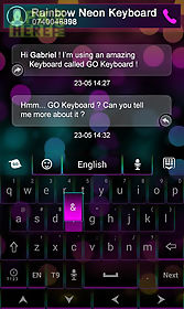 go keyboard rainbow neon theme