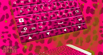 Pink cheetah keyboard