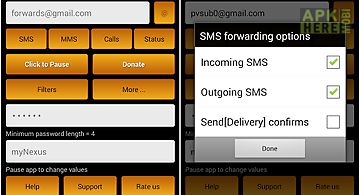 Phoneleash: sms/mms forwarding