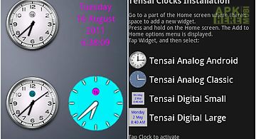Tensai clock widgets