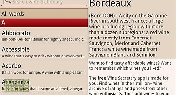 Wine dictionary