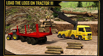 Log transporter tractor crane