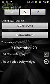 period daisy widget