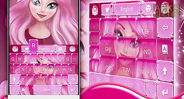 Cute girl keyboard