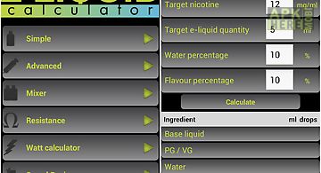 E-liquid calculator