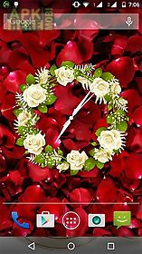 rose clock live wallpaper