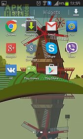 windmill and pond live wallpaper