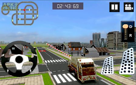 garbage truck driver 3d