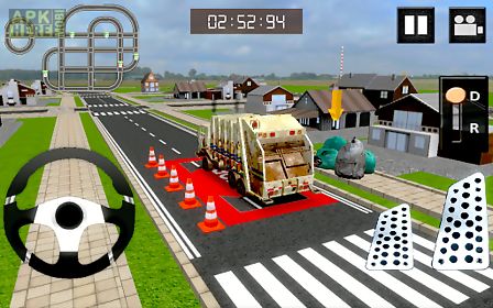 garbage truck driver 3d