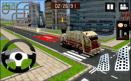 garbage truck driver 3d