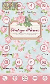 vintage flower icon theme