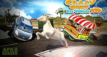 Crazy goat in town 3d