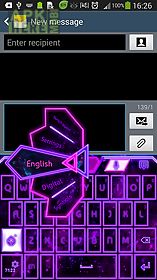 go keyboard purple glow theme