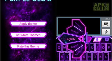Go keyboard purple glow theme