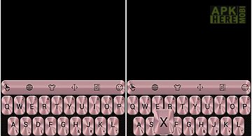 Keyboard theme metallic pink