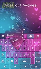 abstract waves keyboard theme