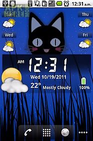cat clock & weather forecast
