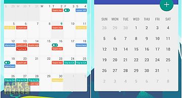 Calendar widget: month
