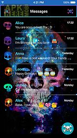 galaxy skull emoji theme