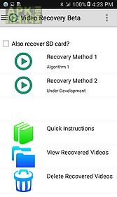 video recovery beta