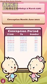 chinese baby calendar