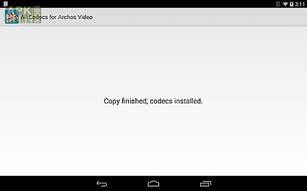 all codecs for archos video