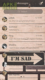 free - go sms sad theme