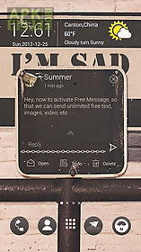 free - go sms sad theme