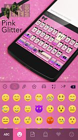 pink glitter theme keyboard